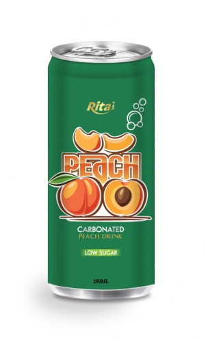 250ml carbonated peach drink low sugar
